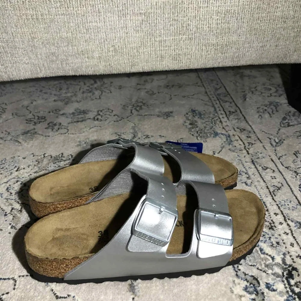 Birkenstock Arizona Silver Birko Flor